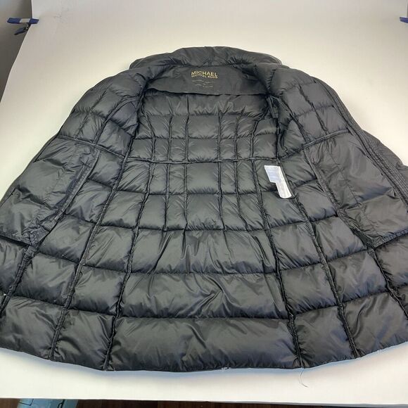 Michael Kors Packable Down Fill Long Coat Puffer Jacket Womens XS Quilted Travel - Picture 13 of 15
